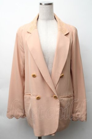 画像: LIZ LISA / レースリボンボタンジャケット  ベージュ S-25-11-16-013-LO-JA-HR-ZS