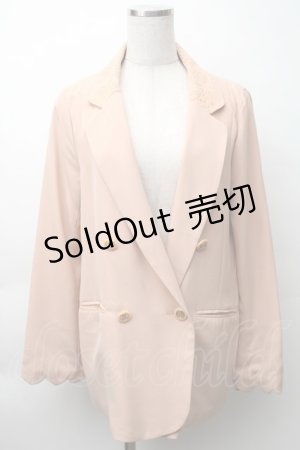 画像: LIZ LISA / レースリボンボタンジャケット  ベージュ S-25-11-16-013-LO-JA-HR-ZI