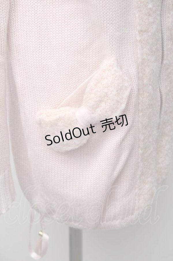 画像4: JESUS DIAMANTE / ニットパーカー  ピンク S-25-11-16-001-JE-TO-AS-ZS (4)