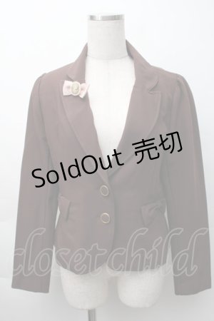 画像: Ank Rouge / リボンジャケット  ブラウン S-25-11-16-014-CA-JA-HR-ZS