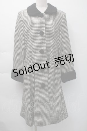 画像: Emily Temple cute / 千鳥柄コート  黒 S-25-11-16-031-ET-CO-HR-ZS
