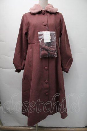 画像: m petit by misako / AM*リボンコート M ピンク S-25-11-16-032-LO-CO-HR-ZS