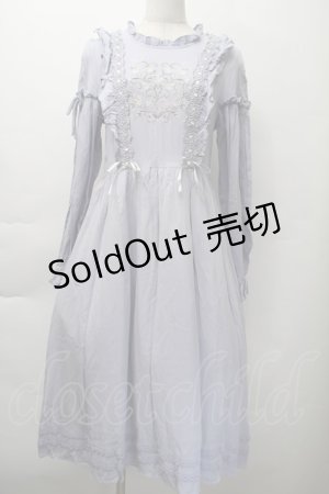 画像: axes femme POETIQUE / バラ刺繍エンブロイダリーワンピース  ブルー S-25-11-18-045-AX-OP-HR-ZS