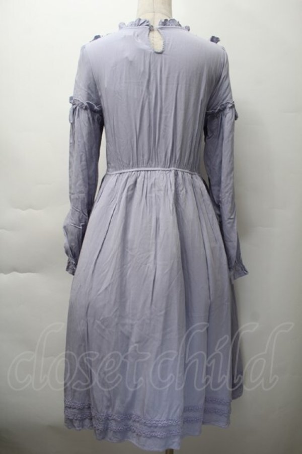 画像2: axes femme POETIQUE / バラ刺繍エンブロイダリーワンピース  ブルー S-25-11-18-045-AX-OP-HR-ZS (2)