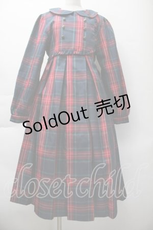 画像: FLC / 皆方由衣コラボ MINA*タータンチェックワンピース L 赤ｘグリーン S-25-11-18-049-LO-OP-HR-ZS