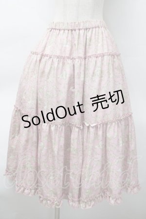 画像: m petit by misako / AM*ジュイパニエスカート LL ピンクｘオフ S-25-11-18-052-LO-SK-HR-ZS