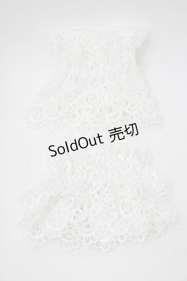 画像2: LOLITA / パールリボンレースお袖とめ  白 S-25-11-18-005-LO-AC-HR-ZS (2)