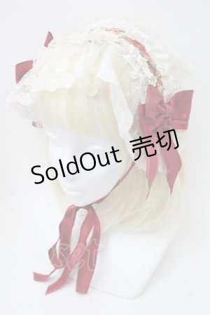 画像: BABY,THE STARS SHINE BRIGHT / Lady Victorian Rose Jewelry〜想いは薔薇の花びらの上に〜柄ヘッドドレス  赤ｘキナリ S-25-11-18-011-BA-AC-HR-ZS