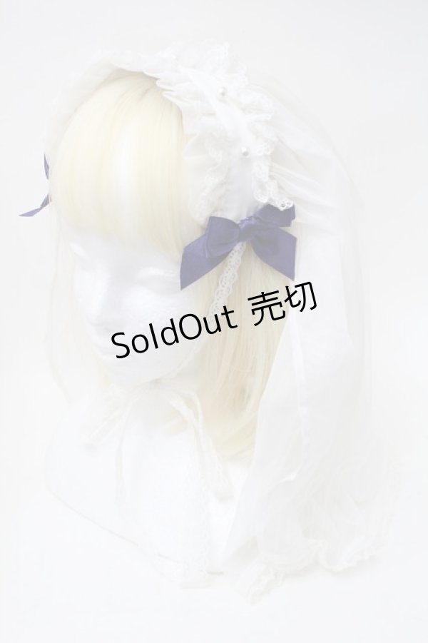 画像1: Angelic Pretty / シスターベールヘッドドレス  白ｘ青 S-25-11-18-013-AP-ZA-HR-ZS (1)