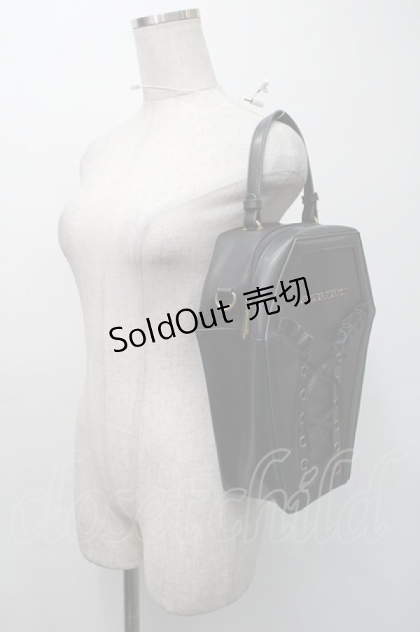 画像1: ATELIER PIERROT / "Nocturnal Grave" Vampire's Coffin Bag バッグ  黒 S-25-11-18-015-EL-BG-HR-ZS (1)