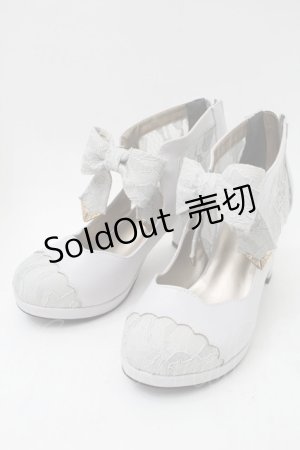 画像: axes femme / レースｘリボンヒールブーツ M グレー S-25-11-18-002-AX-SK-HR-ZS