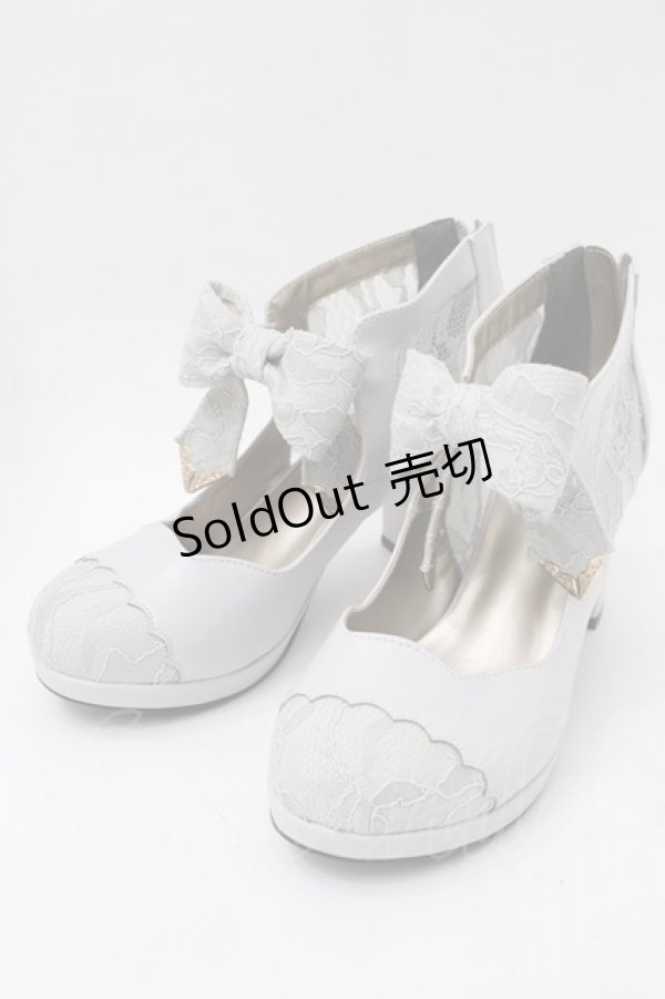 画像1: axes femme / レースｘリボンヒールブーツ M グレー S-25-11-18-002-AX-SK-HR-ZS (1)