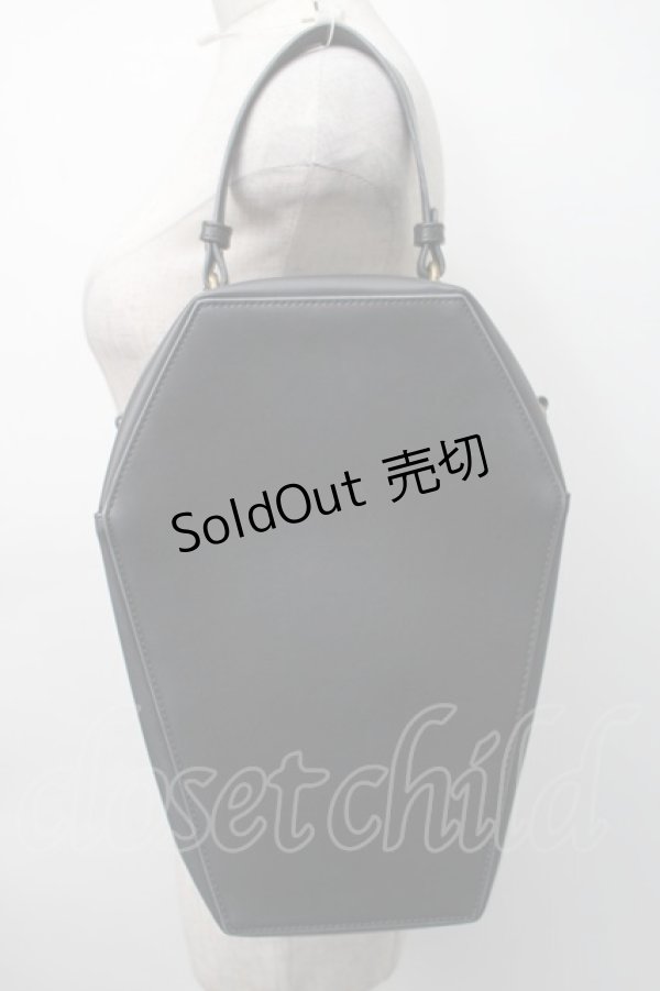 画像4: ATELIER PIERROT / "Nocturnal Grave" Vampire's Coffin Bag バッグ  黒 S-25-11-18-015-EL-BG-HR-ZS (4)