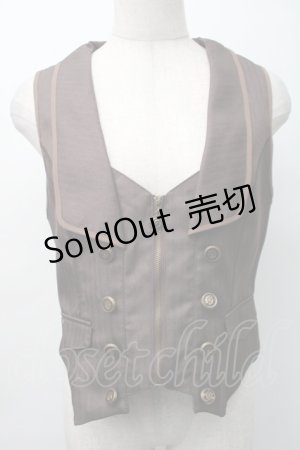 画像: axes femme / ジップデザインベスト  ブラウン S-25-11-18-016-AX-TO-HR-ZS