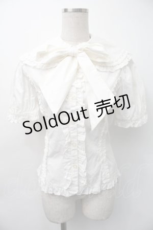 画像: metamorphose / Lace up dollセットのブラウス  白 S-25-11-18-018-ME-BL-HR-ZS