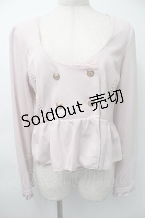 画像: axes femme / カットショートカーデ  ピンク S-25-11-18-021-AX-TO-HR-ZS