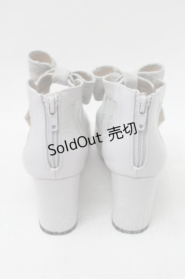 画像3: axes femme / レースｘリボンヒールブーツ M グレー S-25-11-18-002-AX-SK-HR-ZS (3)