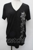画像1: Sixh / バラプリントTシャツ  黒 S-25-11-18-030-HN-TS-HR-ZS (1)