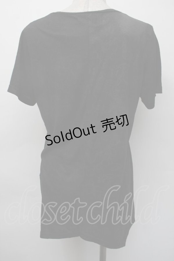 画像2: Sixh / バラプリントTシャツ  黒 S-25-11-18-030-HN-TS-HR-ZS (2)