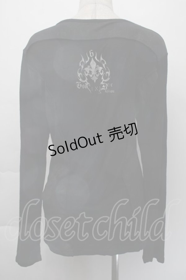 画像2: Sixh / プリントロングTシャツ  黒 S-25-11-18-031-HN-TS-HR-ZS (2)