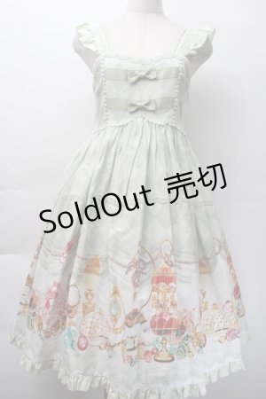 画像: metamorphose / エッグアートハイウエストジャンパースカート  グラスグリーン S-25-11-18-041-ME-OP-HR-ZS