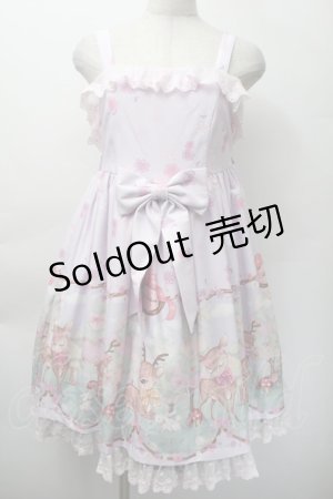 画像: To Alice / バンビ柄ジャンパースカート S ラベンダー S-25-11-18-043-LO-OP-HR-ZS