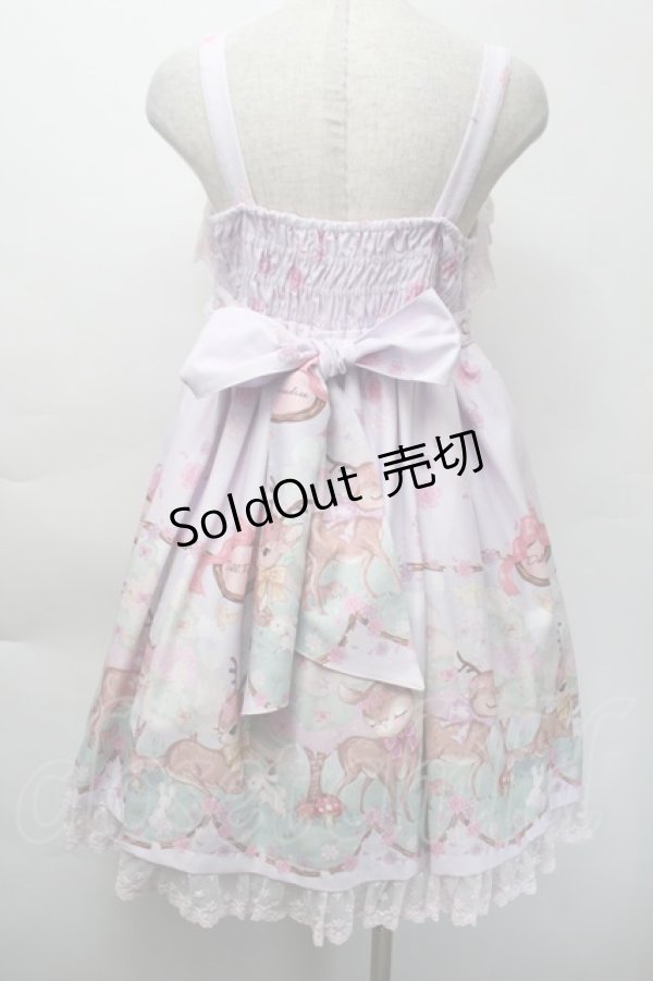 画像2: To Alice / バンビ柄ジャンパースカート S ラベンダー S-25-11-18-043-LO-OP-HR-ZS (2)