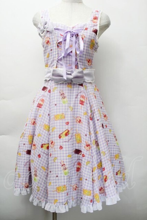 画像1: metamorphose / アイスキャンディーサーキュラージャンパースカート  ラベンダー S-25-11-18-044-ME-OP-HR-ZS (1)