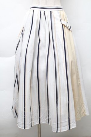 画像: LOLITA / 切替シフォンスカート  白ｘキナリｘ青 S-25-11-20-047-LO-SK-HR-ZS