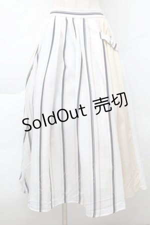 画像: LOLITA / 切替シフォンスカート  白ｘキナリｘ青 S-25-11-20-047-LO-SK-HR-ZS