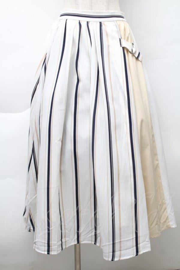 画像1: LOLITA / 切替シフォンスカート  白ｘキナリｘ青 S-25-11-20-047-LO-SK-HR-ZS (1)