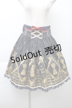 画像: Angelic Pretty / Checkmateスカート  紺 S-25-11-20-051-AP-SK-AS-ZS