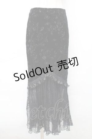 画像: DARK IN LOVE / ベロアロングスカート  黒 S-25-11-20-053-PU-SK-AS-ZS