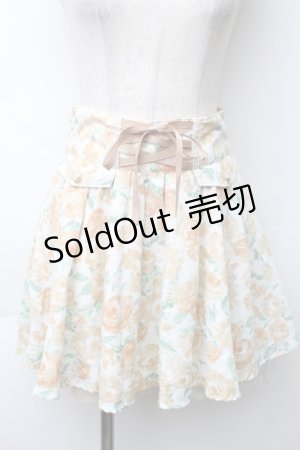 画像: axes femme / バラプリントキュロット  アイボリー S-25-11-20-057-AX-PA-HR-ZS