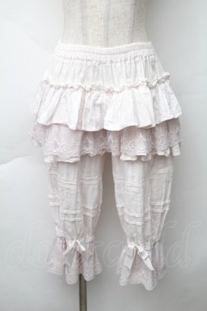 画像: 中国ロリータ / 裾刺繍ドロワーズ  ピンク S-25-11-20-058-LO-PA-AS-ZS