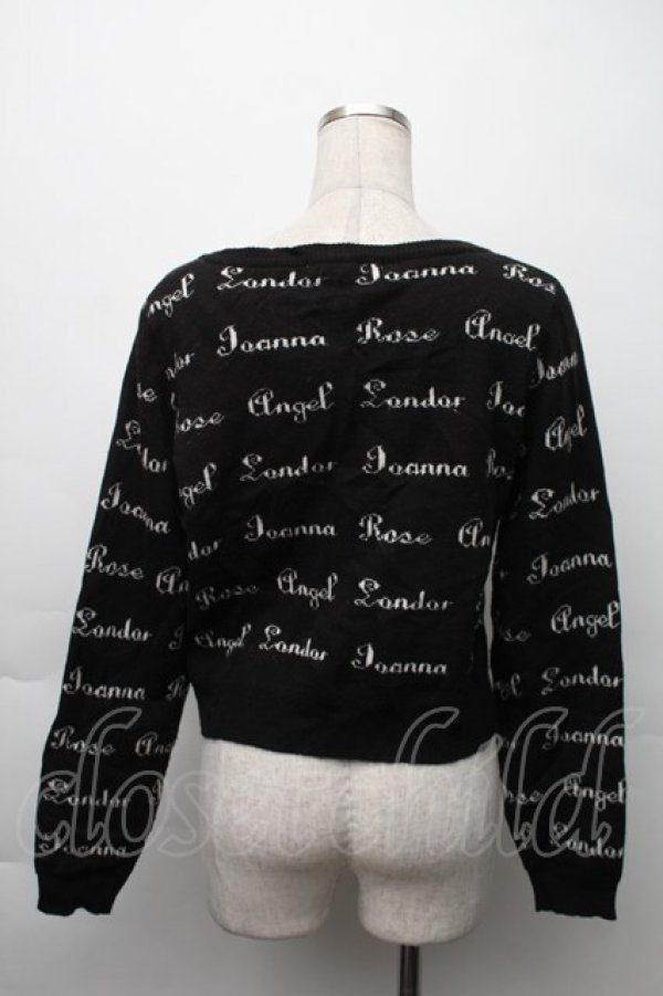 画像2: F i.n.t /  英字ニットカーディガン  黒 S-25-11-20-011-CA-TO-HR-ZS (2)