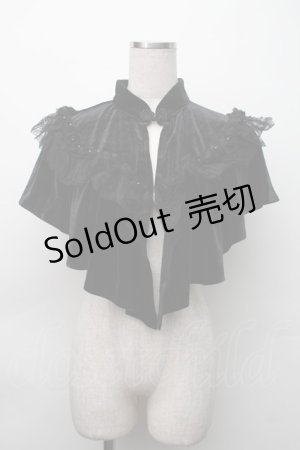 画像: DARK IN LOVE / ベロアつけ襟  黒 S-25-11-20-012-PU-ZA-AS-ZS