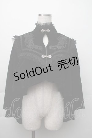 画像: DARK IN LOVE / ベロアケープ  黒 S-25-11-20-013-PU-JA-AS-ZS