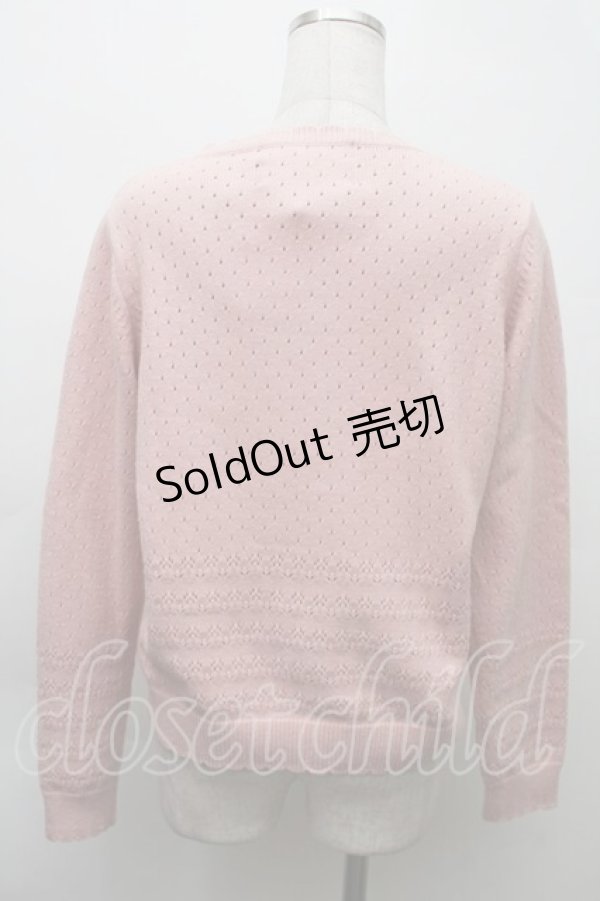 画像2: PINK HOUSE / クッキーラビッツモチーフニットカーディガン  ピンク S-25-11-20-024-LO-TO-AS-ZS (2)