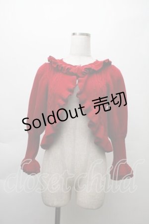 画像: 中国ロリータ / キャットドットニットカーディガン  赤 S-25-11-20-027-LO-TO-AS-ZS