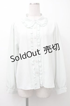 画像: axes femme / ロマンティックフリルブラウス  ミント S-25-11-20-028-AX-BL-HR-ZS