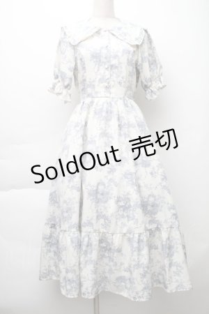 画像: m petit by misako / トワルドジュイワンピース S オフｘ青 S-25-11-20-036-LO-OP-AS-ZS