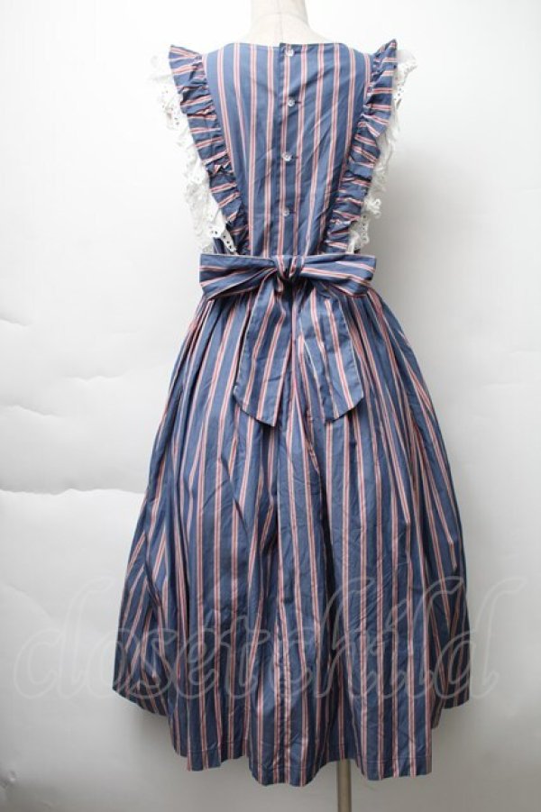 画像2: Perla nell' ostrica / ストライプキャミワンピース  ブルーｘレッド S-25-11-20-037-EL-OP-HR-ZS (2)
