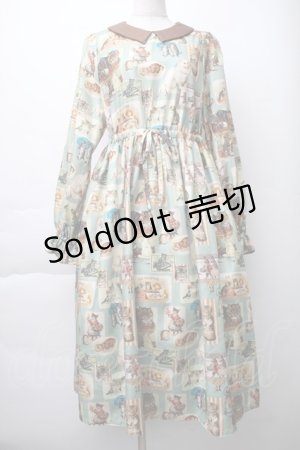 画像: Perla nell' ostrica / ヴィンテージキャット襟付ワンピース  ミント S-25-11-20-038-EL-OP-HR-ZS