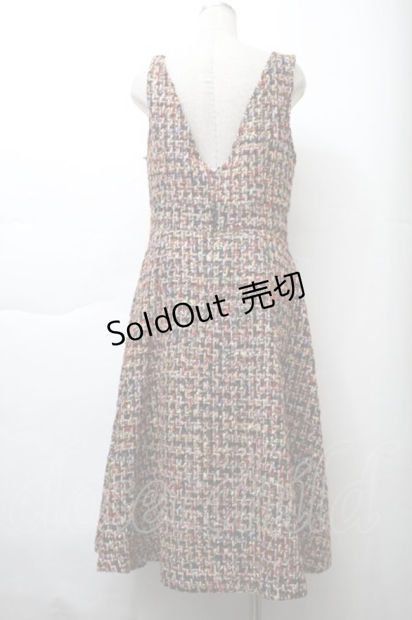 画像2: LOLITA / ツイードジャンパースカート  マルチ S-25-11-21-049-LO-OP-AS-ZS (2)