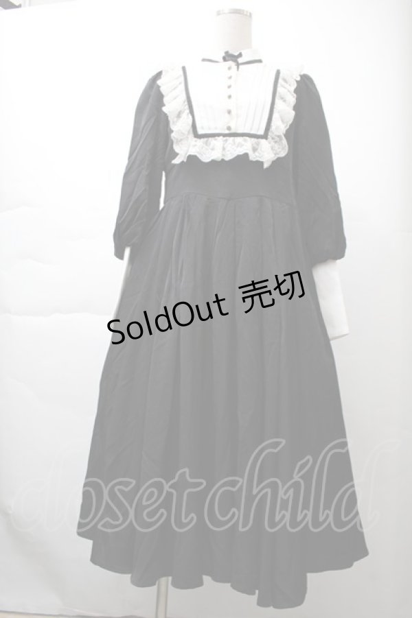 画像1: Hoshibako Works / ルーシーズクローゼット デイリーワンピース  黒ｘ白 S-25-11-21-051-LO-OP-HR-ZS (1)