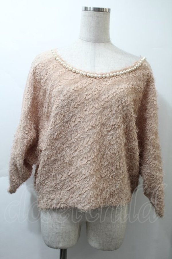 画像1: axes femme / パール付きニットソー   S-25-11-21-019-AX-TO-HR-ZS (1)