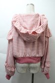 画像2: axes femme kawaii / フリルフーディブルゾン  ピンク S-25-11-21-023-AX-JA-HR-ZS (2)