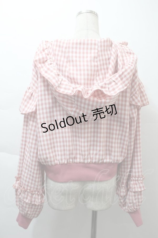 画像2: axes femme Kawaii / フリルフーディブルゾン  ピンク S-25-11-21-023-AX-JA-HR-ZS (2)