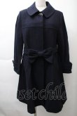 画像1: Jane Marple / COATLamb melton gored coat  紺 S-25-11-21-034-JM-CO-ET-ZS (1)